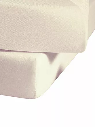 FLEURESSE | Sábana bajera ajustable de punto jersey 180x200cm (Blanco) | beige